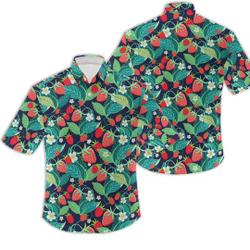 Strawberry Hawaiian Shirt for Men Gift For Your Girlfriend Boyfriend Gift For Love Gift For Friend Best Valentine Present Holiday Gift