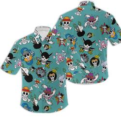 Strawhats Jolly Roger One Piece Button Up Hawaiian Shirt Gift For Your Girlfriend Boyfriend Gift For Love Gift For Friend Best Valentine Present Holiday Gift