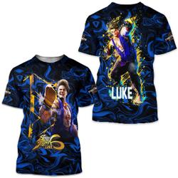Street Fighter 6 Luke Video Game 3D T-shirt Meaningful Gift For Family Gift For Boyfriend Valentine Gift