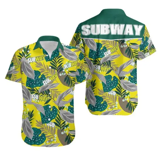 Subway Food Tropical Flower Aloha Hawaiian Shirt Gift For Your Girlfriend Boyfriend Gift For Love Gift For Friend Best Valentine Present Holiday Gift
