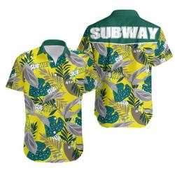 Subway Food Tropical Flower Aloha Hawaiian Shirt Gift For Your Girlfriend Boyfriend Gift For Love Gift For Friend Best Valentine Present Holiday Gift