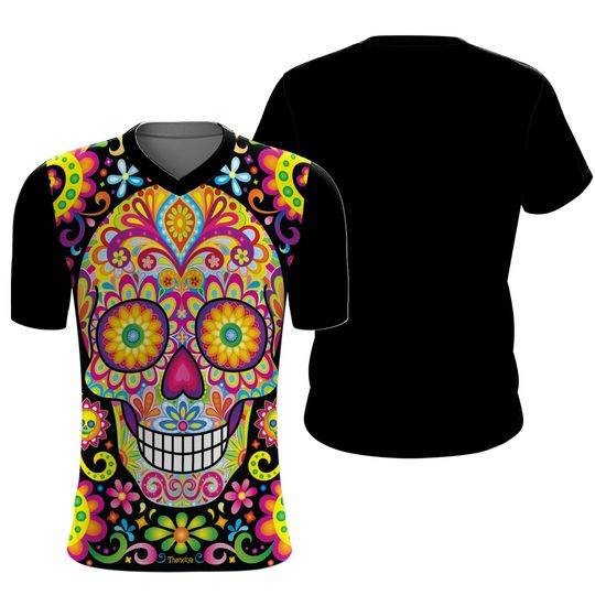 Sugar Skull 3D T-Shirt Meaningful Gift For Family Gift For Boyfriend Valentine Gift