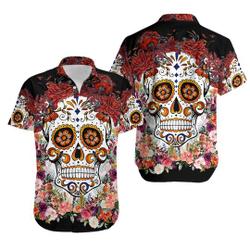 Sugar Skull Hawaiian Shirt Gift For Your Girlfriend Boyfriend Gift For Love Gift For Friend Best Valentine Present Holiday Gift