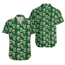 Sugar Skulls Multi Colors Happy Saint Patricks Day Hawaiian Shirt Gift For Your Girlfriend Boyfriend Gift For Love Gift For Friend Best Valentine Present Holiday Gift