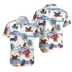 Summer Dog Hawaiian Shirt, Dachshund Hawaiian Shirts Gift For Your Girlfriend Boyfriend Gift For Love Gift For Friend Best Valentine Present Holiday Gift