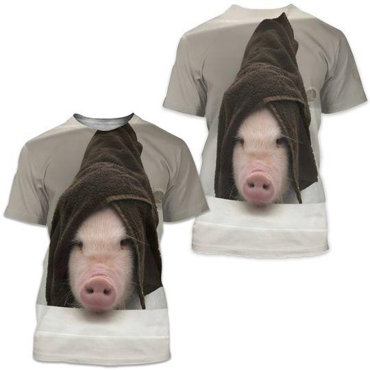 summer latest animal pig 3D printing popular 3D Printed T Shirt Meaningful Gift For Family Gift For Boyfriend Valentine Gift