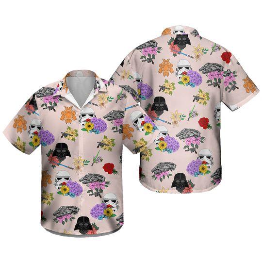 Summer Tropical Star Wars Hawaiian Shirt, Star Wars Shirt Gift For Your Girlfriend Boyfriend Gift For Love Gift For Friend Best Valentine Present Holiday Gift