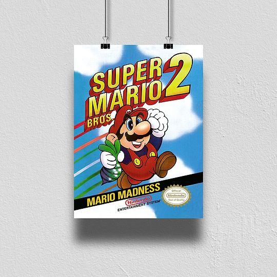 Super Mario Bros 2 Video Game Poster Meaningful Gift For Family Gift For Boyfriend Valentine Gift Birthday Gift Holiday Gift