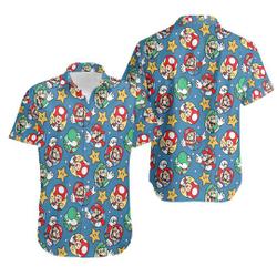 Super Mario Hawaiian Shirt Mario And Luigi  Beach Hawaiian Shirt Gift For Your Girlfriend Boyfriend Gift For Love Gift For Friend Best Valentine Present Holiday Gift