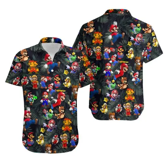 Super Mario Hawaiian Shirt Gift For Your Girlfriend Boyfriend Gift For Love Gift For Friend Best Valentine Present Holiday Gift
