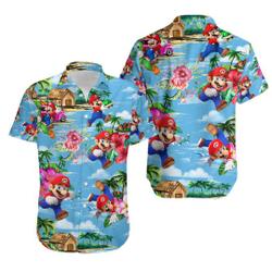 Super Mario Hawaiian Shirt Gift For Your Girlfriend Boyfriend Gift For Love Gift For Friend Best Valentine Present Holiday Gift