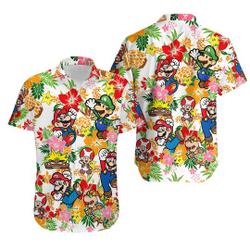 Super Mario Hawaiian Shirt Gift For Your Girlfriend Boyfriend Gift For Love Gift For Friend Best Valentine Present Holiday Gift