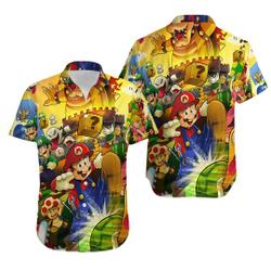 Super Mario Hawaiian Shirt Gift For Your Girlfriend Boyfriend Gift For Love Gift For Friend Best Valentine Present Holiday Gift