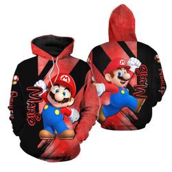 Super Mario Hoodie, Hoodies For Women, Mario Hoodie Gift, Gamer Hoodie