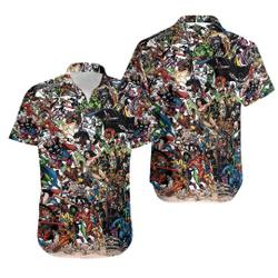 Superhero Comic Characters Collection Hawaiian Shirt Gift For Your Girlfriend Boyfriend Gift For Love Gift For Friend Best Valentine Present Holiday Gift