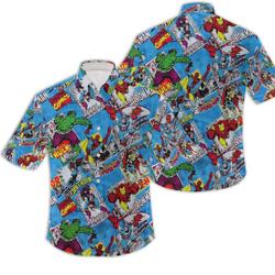 Superhero Hawaii Shirt, Heroes Hawaiian Shirt, Spiderman Shirt Gift For Your Girlfriend Boyfriend Gift For Love Gift For Friend Best Valentine Present Holiday Gift