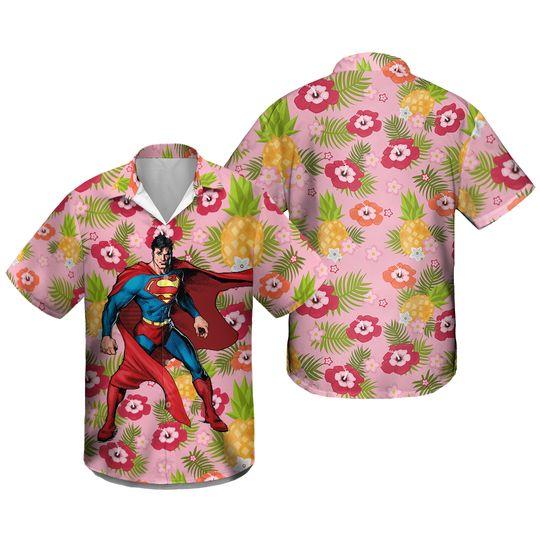 Superman Hawaiian Shirt, Shirt for men, Hawaiian Shirt, Aloha Shirt Lovers Gift Gift For Your Girlfriend Boyfriend Gift For Love Gift For Friend Best Valentine Present Holiday Gift