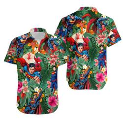 Superman Hawaiian Tee Shirt, Hawaiian Shirt Gift For Your Girlfriend Boyfriend Gift For Love Gift For Friend Best Valentine Present Holiday Gift