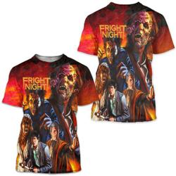 T-Shirt 3D Fright Night Horror Movie, Fright Night Vampire Meaningful Gift For Family Gift For Boyfriend Valentine Gift