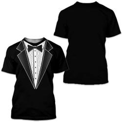 T-Shirt - BLACK TIE TUXEDO Tux - Fun Formal Funny Adult Meaningful Gift For Family Gift For Boyfriend Valentine Gift