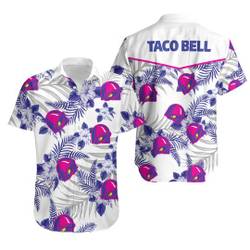 Taco Bell Tropical Flower Aloha Hawaiian Shirt Gift For Your Girlfriend Boyfriend Gift For Love Gift For Friend Best Valentine Present Holiday Gift