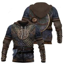 Medieval Viking Hoodie Helm Of Awe, New Gift On Top Viking Style Premium Hoodie 3D