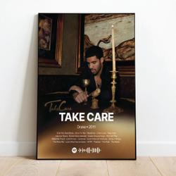 Take Care Drake Poster | Music Poster Meaningful Gift For Family Gift For Boyfriend Valentine Gift Birthday Gift Holiday Gift