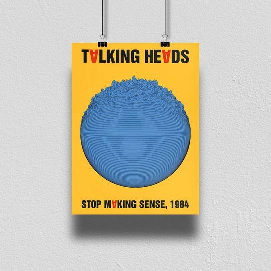 Talking Heads Music Poster Meaningful Gift For Family Gift For Boyfriend Valentine Gift Birthday Gift Holiday Gift