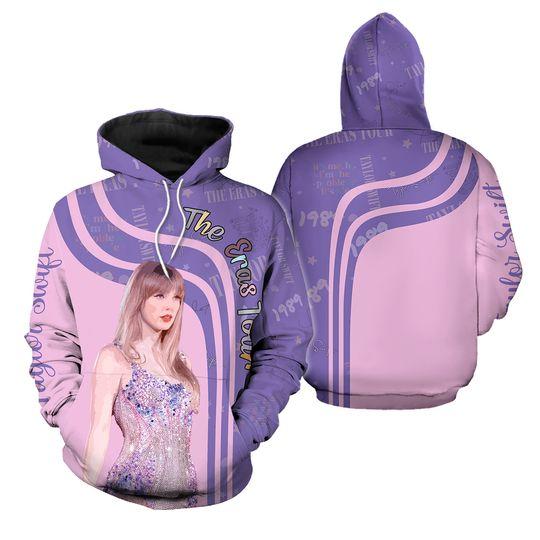 Taylor Vintage 3D Hoodie, The Eras Tour 2023 3D Hoodie