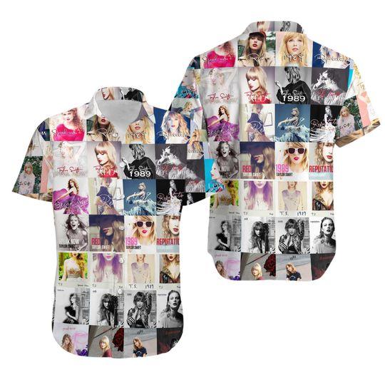 Taylor's Hawaiian Shirt, Taylor's Album Shirt Gift For Your Girlfriend Boyfriend Gift For Love Gift For Friend Best Valentine Present Holiday Gift
