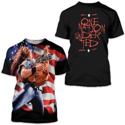 Ted Nugent Vintage 90's One Nation Under Ted 3D T-Shirt Meaningful Gift For Family Gift For Boyfriend Valentine Gift