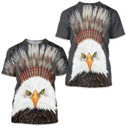 Tee Shirt 3D Print Graphic Eagle Animal Print Short Sleeve Daily Tops Meaningful Gift For Family Gift For Boyfriend Valentine Gift
