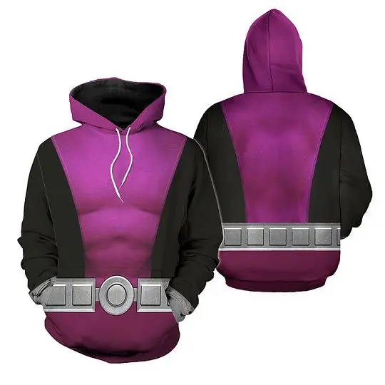 Teen Titan Beast Boy 3D Hoodie, Cartoons Teen Titans Halloween Cosplay Hoodie