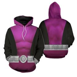 Teen Titan Beast Boy 3D Hoodie, Cartoons Teen Titans Halloween Cosplay Hoodie