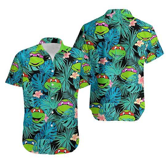 Teenage Mutant Ninja Turtles Button Up Shirt Gift For Your Girlfriend Boyfriend Gift For Love Gift For Friend Best Valentine Present Holiday Gift
