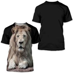 Tees T shirt 3D Print Graphic 3D Lion Animal Print Short Sleeve Daily Tops Vintage Rock Meaningful Gift For Family Gift For Boyfriend Valentine Gift