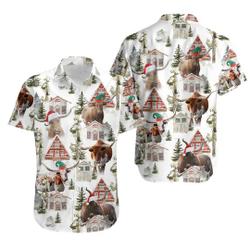 Texas Longhorn Cow Christmas Hawaiian Shirt Gift For Your Girlfriend Boyfriend Gift For Love Gift For Friend Best Valentine Present Holiday Gift