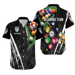 Personalized Billiards Team Hawaiian Shirt, Gifts For Bachelor Party Gift For Your Girlfriend Boyfriend Gift For Love Gift For Friend Best Valentine Present Holiday Gift