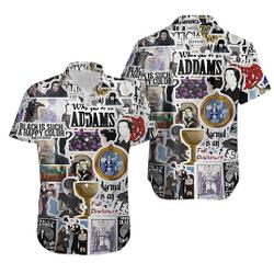 The Addams Family 3D All Print Hawaiian Shirt Gift For Your Girlfriend Boyfriend Gift For Love Gift For Friend Best Valentine Present Holiday Gift