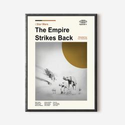 The Empire Strikes Back - Star Wars - Retro Modern Art - Vintage Poster - Minimalist Art Meaningful Gift For Family Gift For Boyfriend Valentine Gift Birthday Gift Holiday Gift