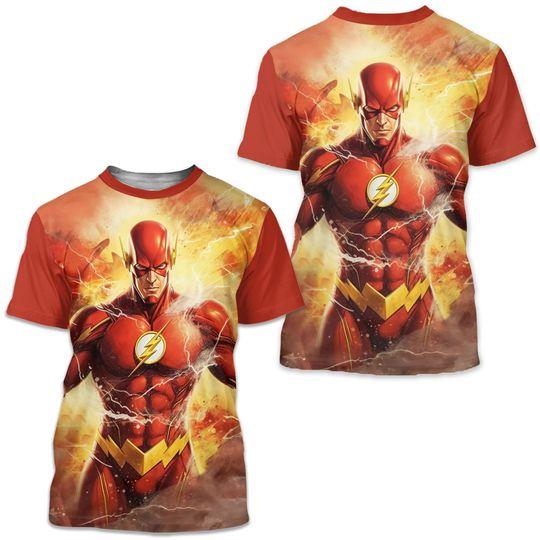 The Flash T-Shirt , Super Hero DC Comics 3D Shirt Meaningful Gift For Family Gift For Boyfriend Valentine Gift