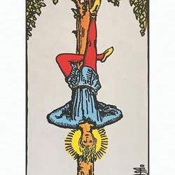 The Hanged Man - Rider Waite Smith tarot Poster Meaningful Gift For Family Gift For Boyfriend Valentine Gift Birthday Gift Holiday Gift