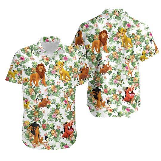 The Lion King Simba Family Palm Tree Hawaii Shirt Gift For Your Girlfriend Boyfriend Gift For Love Gift For Friend Best Valentine Present Holiday Gift