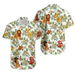 The Lion King Simba Family Palm Tree Hawaii Shirt Gift For Your Girlfriend Boyfriend Gift For Love Gift For Friend Best Valentine Present Holiday Gift