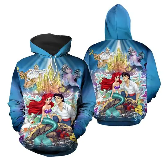 The Little Mermaid Ariel Princess And Her Prince Disney Hoodie