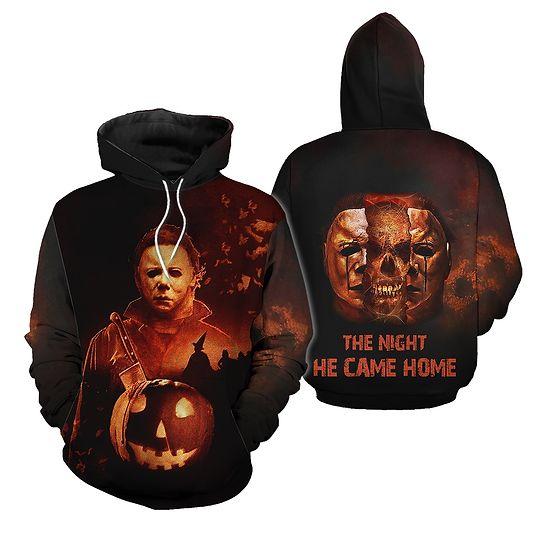 The Night He Came Home Michael Myers Horror Hoodie 3D