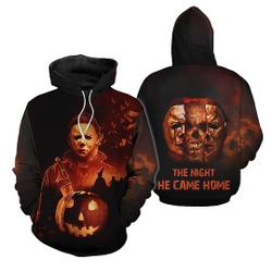 The Night He Came Home Michael Myers Horror Hoodie 3D