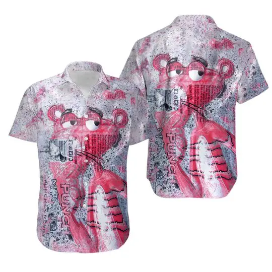 The Pink Panther All Over Print 3D Hawaiian Shirt Gift For Your Girlfriend Boyfriend Gift For Love Gift For Friend Best Valentine Present Holiday Gift
