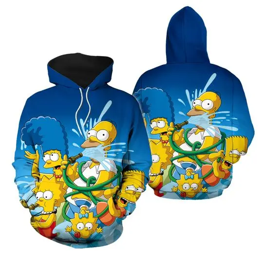 The Simpsons 3D All Over Print Pullover Hoodie