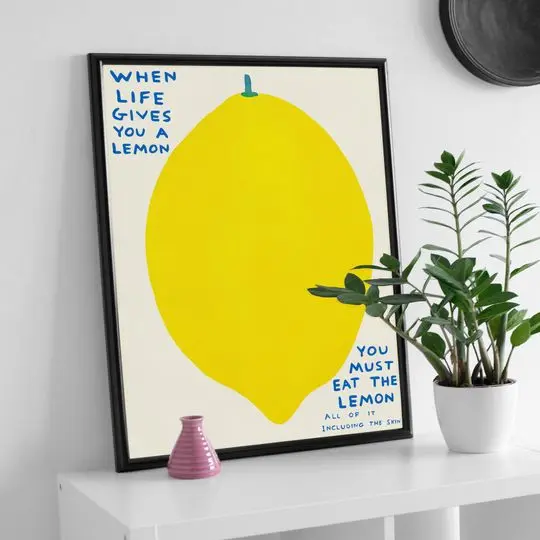 The When Life Gives You A Lemons Premium Matte Vertical Poster Meaningful Gift For Family Gift For Boyfriend Valentine Gift Birthday Gift Holiday Gift